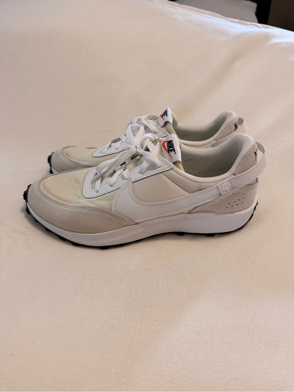 Nike Men’s White and Taupe Sneakers - Picture 3 of 9